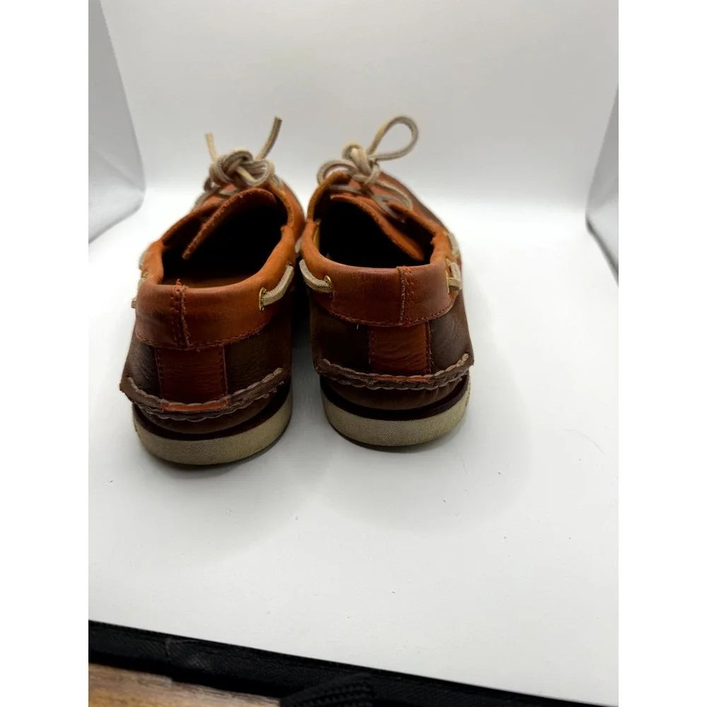 Sperry Gold Cup STS12848 Mens 8M Sneakers Rust Leather Moc Toe Casual Boat Shoes